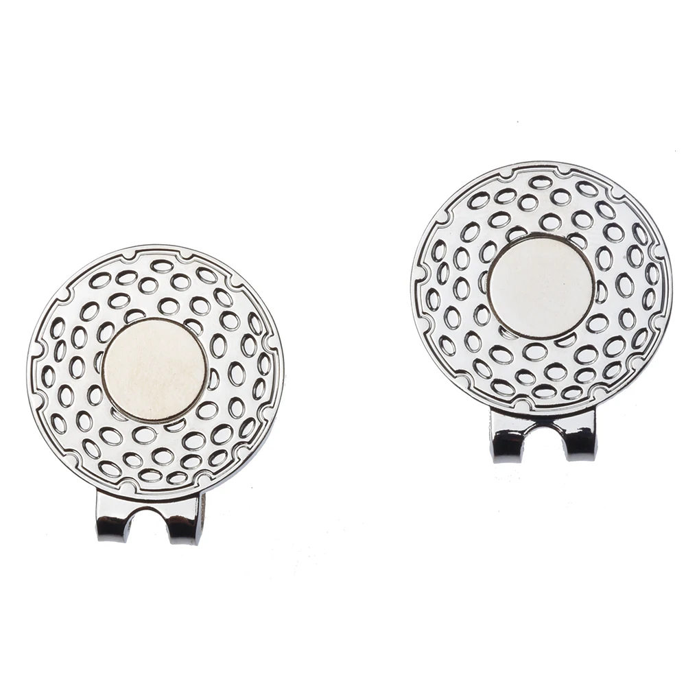 Factory Price 25mm Zinc Alloy Golf Hat Clip Magnetic Golf Cap Clip Golf Ball Marker Hat Clips Can Be used with Metal Marker