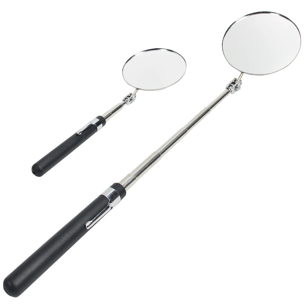 In stock Wholesale multipurpose adjustable stainless steel Telescopic 85mm Round welding inspection Mirror large