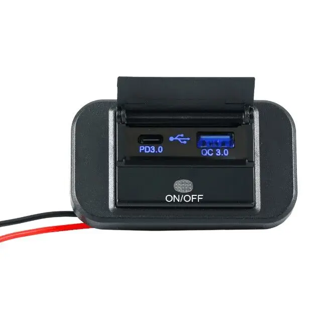 Car Charger PD QC3.0 Fast Charge Type c USB Port Socket Fast Charging with LED Light