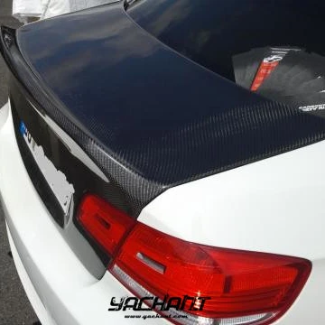Trade Assurance Carbon Fiber Rear Trunk Bootlid Fit For 2006 to 2013 BMW E92 & E92 M3 CSL Style Rear Trunk Bootlid Bodykit