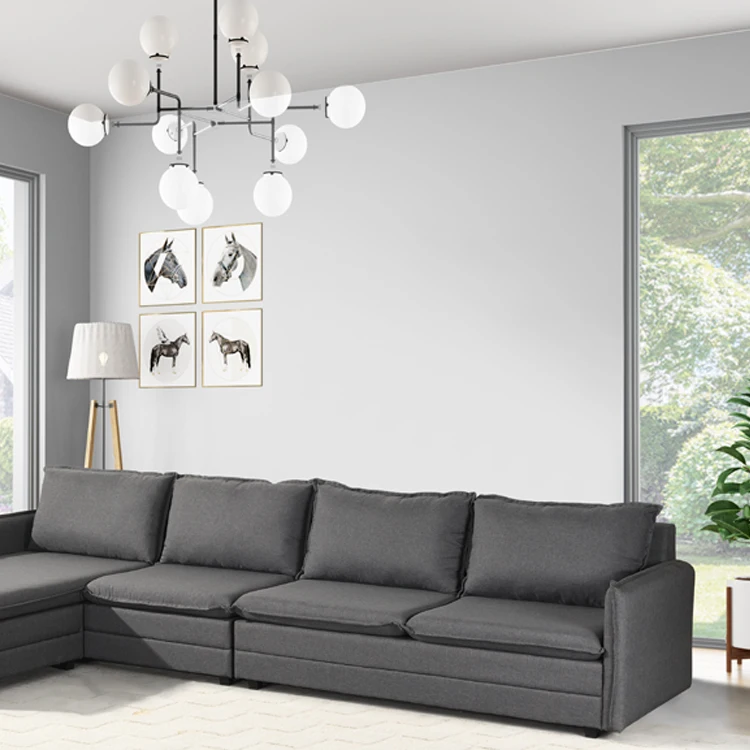 Sofa Set Furniture Customizable Deep Seating Couch Sectional Living Room Combination Sofa Set 7 Seater Corner Sofa