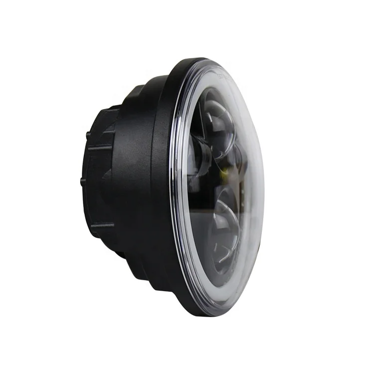 Factory Price High/Low Beam 5-3/4 Halo Remote Control DRL Angle Eyes Headlamp 5.75' LED Projection RGB Headlights for Harley