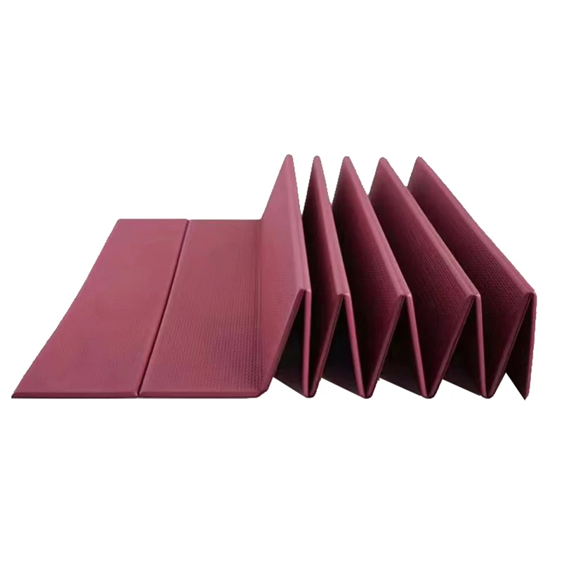 SANFAN Home Workout Non-Slip Surface Gymnastics Mat Waterproof  Eightfold TPE Folding Yoga Mat Thick for Exercise