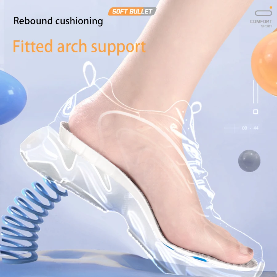New Arrival! wholesale/custom Soft PU high elastic gel Sport insole for men and women sweat-absorbent BK fabric pads MOQ 1 PAIR