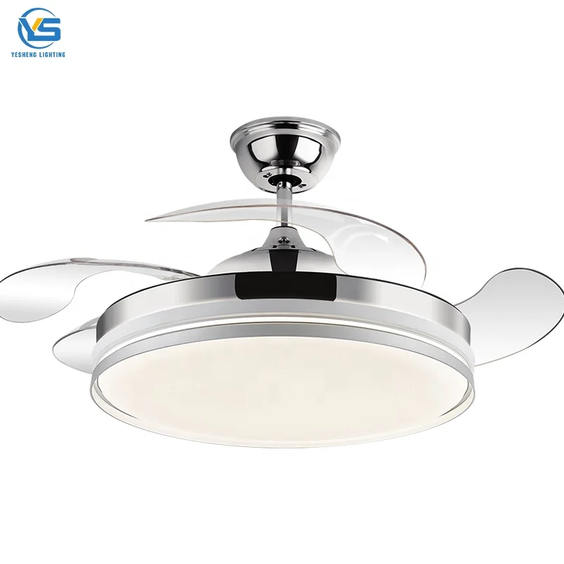 Y011 Modern remote control 42inch bladeless 110/220v  ceiling fans with lights lamp led designer luz con ventilador oculto techo