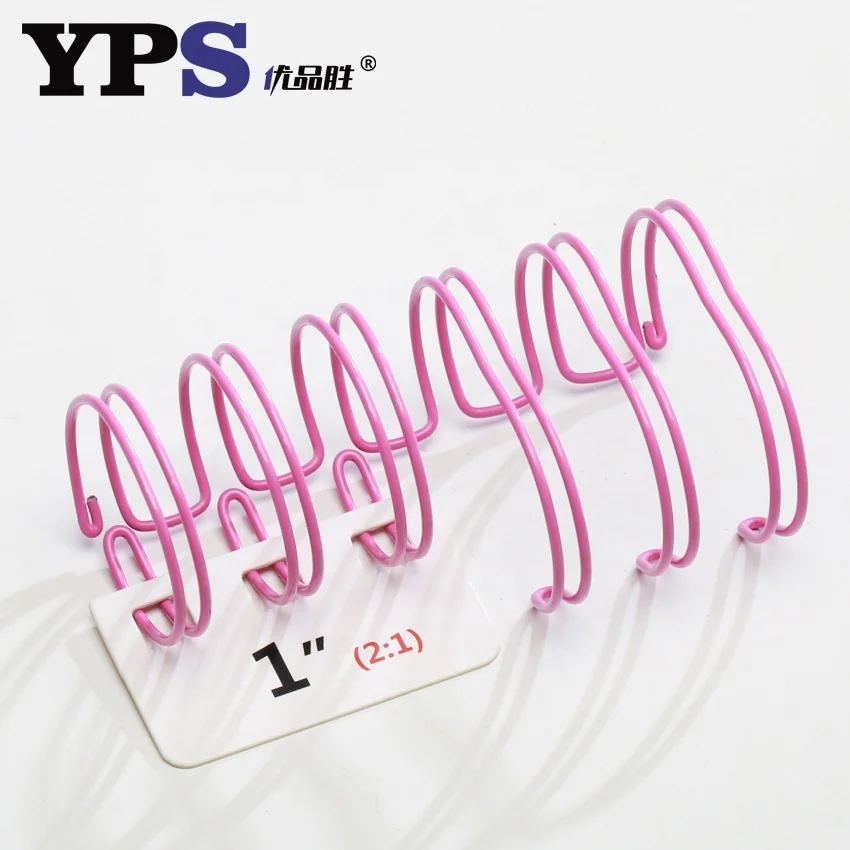 
Nylon Coated Stationery and Office Supplies 270 degree Ends Gold Color Binding Double Wire O Coil of Children 
