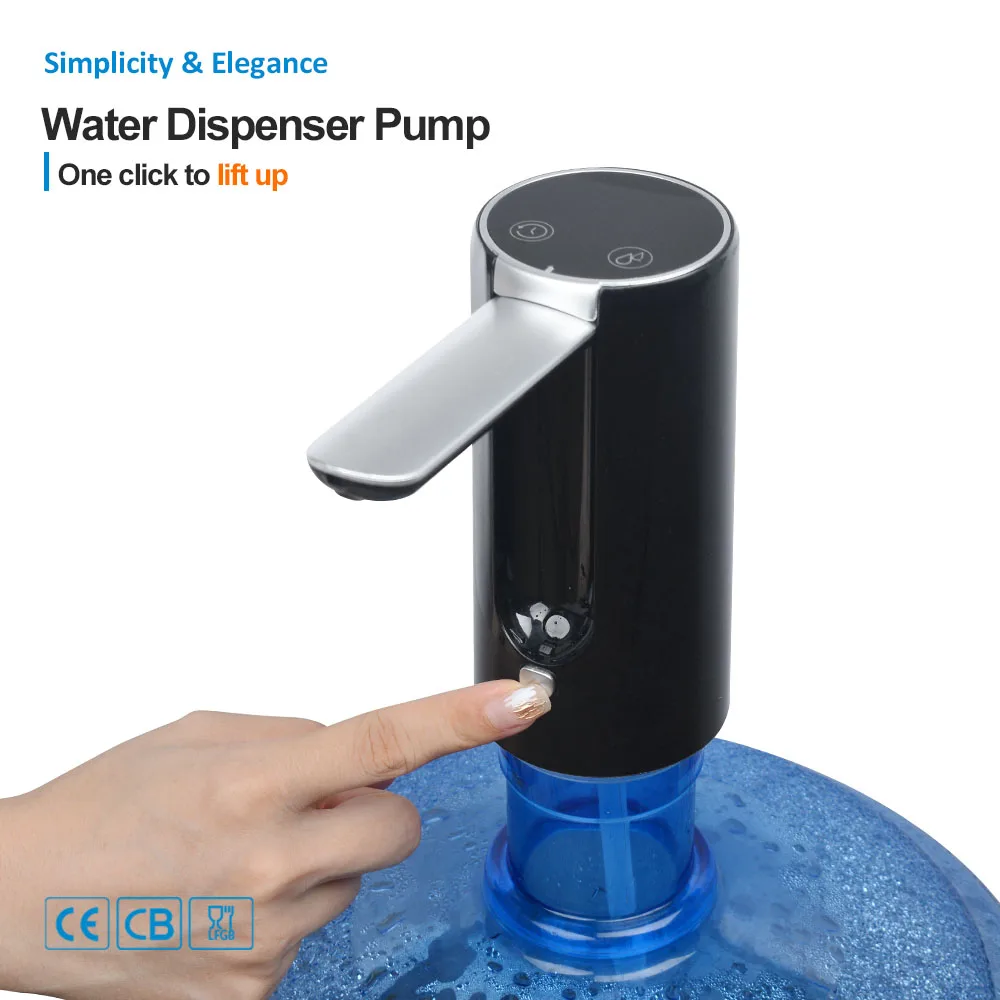 Plastic Electric Portable Rechargeable Desktop Usb Pump Water Dispenser