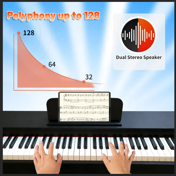 portable piano keyboard piano 88 keys kids piano electronic