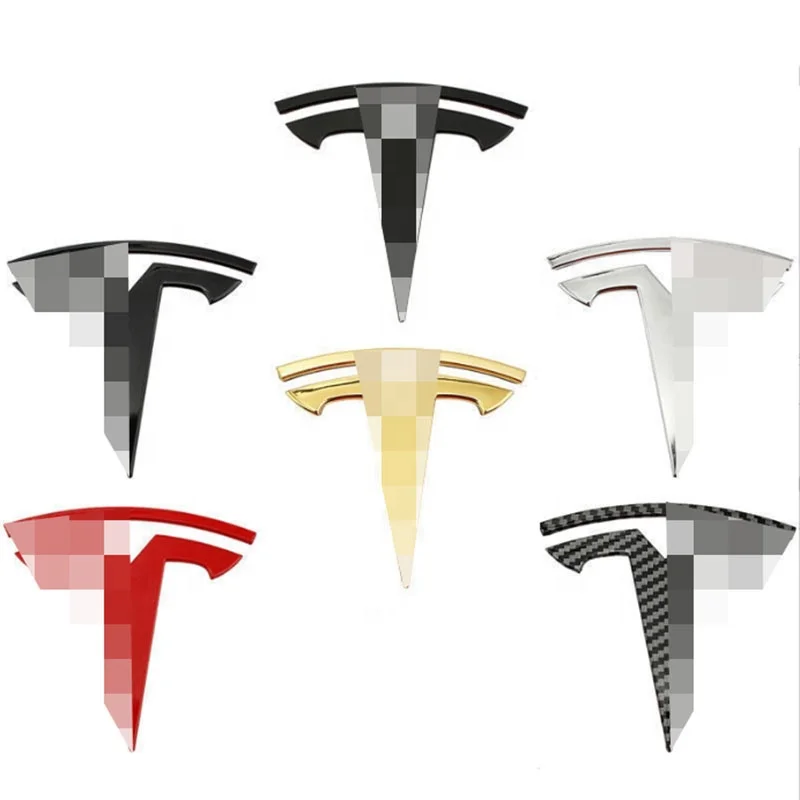 3D metal car logo sticker Side fender Trunk badge bonnet badge for Tesla model 3 Y