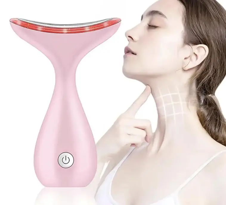 Neck Face Beauty Device LED Photon Therapy Skin Tighten Reduce Double Chin Anti Wrinkle Neck Lifting Skin Care Massage Tools