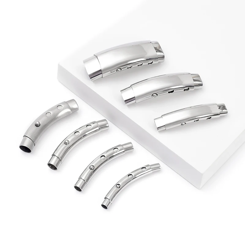 Stainless Steel Adjustable leather Rope Bracelet Buckle three-hole adjustment telescopic bracelet buckle DIY jewelry accessories