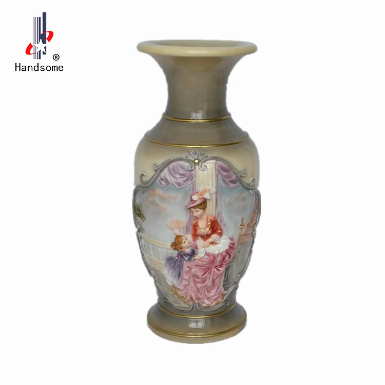 13-Inch Fairy Resin Crafts Flower Vase Home Decor with Various Shapes and Styles