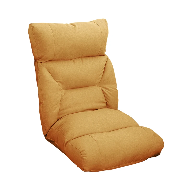 Luxury Recliner Seating Folding Floor Chair Tatami Yellow Lazy Sofa
