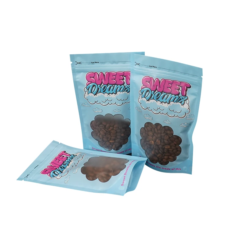 Christmas Candy Bag Custom Design Ziplock Mylar Bags for Cookie Fanny Santa Packaging