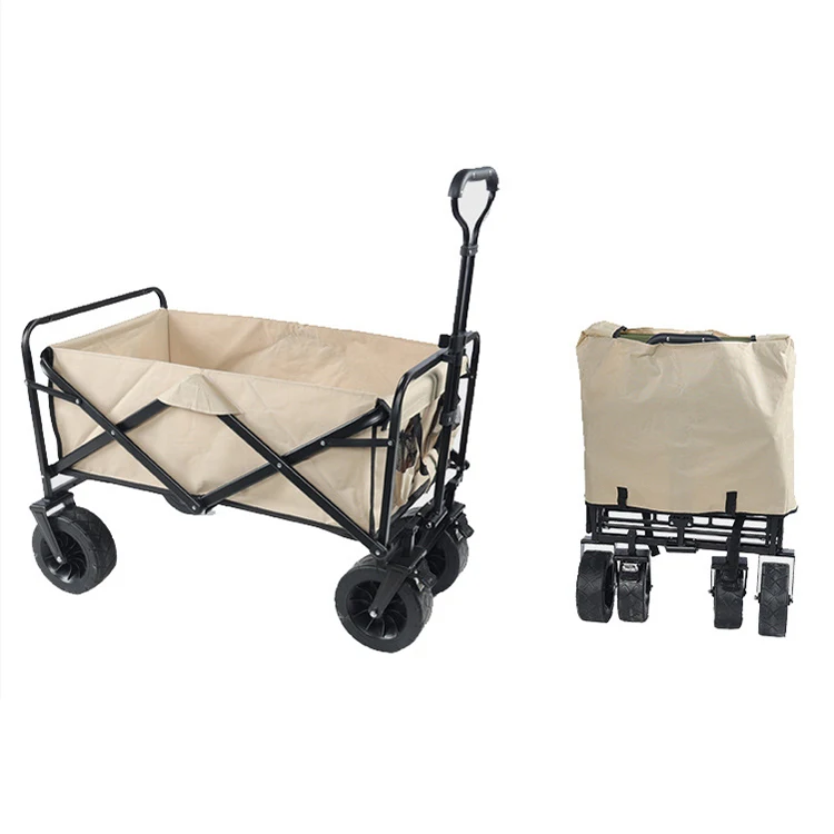 Folding Wagon Wholesale Hot Sale Wholesale Trolley Cart Foldable Folding Utility Wagon Portable Cargo Wagon