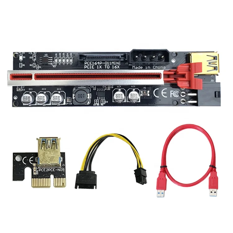 Newest White VER011 MINI PCIE  1X-16X  011MINI GPU Pcie Riser Card