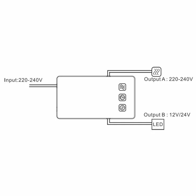 CE IP44 Waterproof Anti Fog Control 30W 60W Dimming Color Change Touch Switch Sensor For Smart Light Bathroom Makeup Mirror
