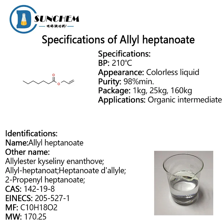 Top quality Allyl heptanoate with best price CAS 142-19-8