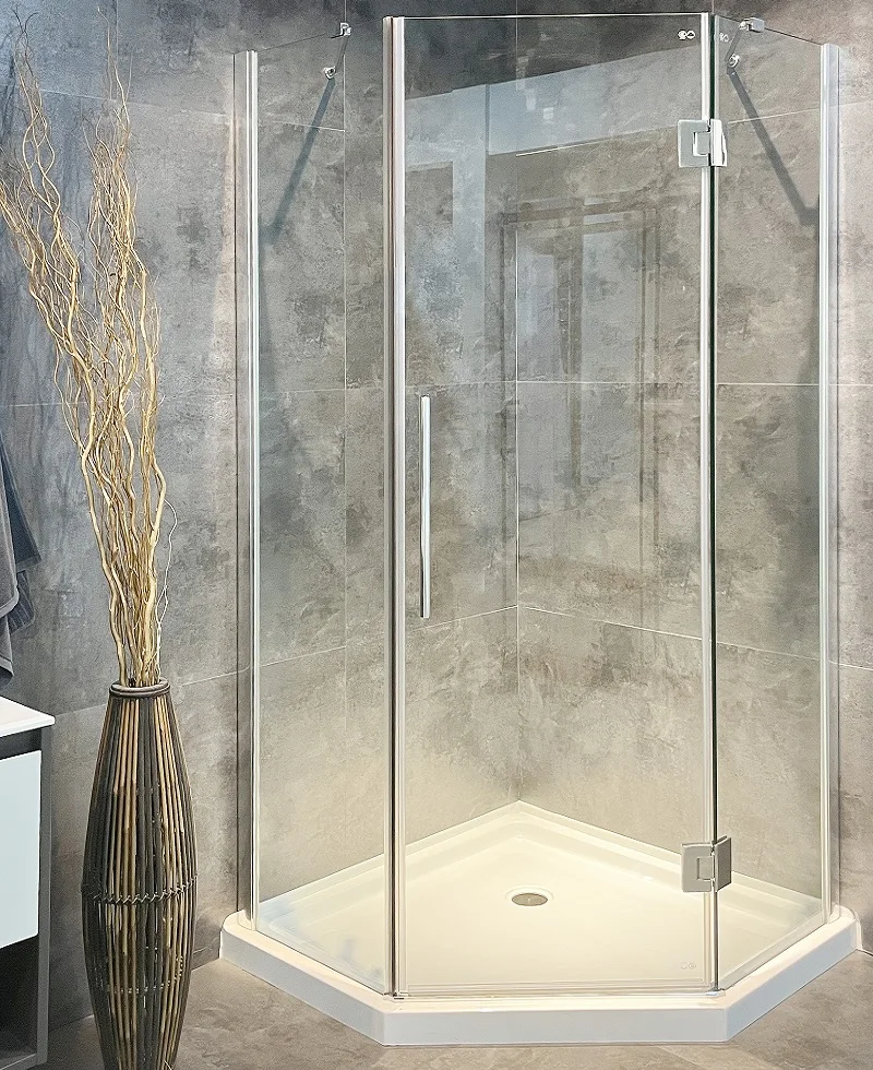 New Hinged Neo Angle Bath Shower Enclosure Frameless Sliding Door Shower Room Shower Cabin For Bathroom