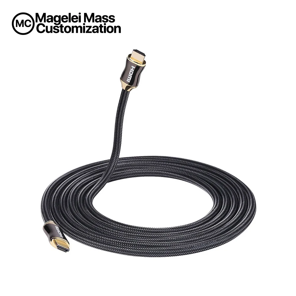 Лидер продаж Amazon позолоченный нейлоновый Кабель HDMI-HDMI для UHD FHD 3D Xbox PS3 PS4 TV 1 м 2 3 5 10 15 4K 60
