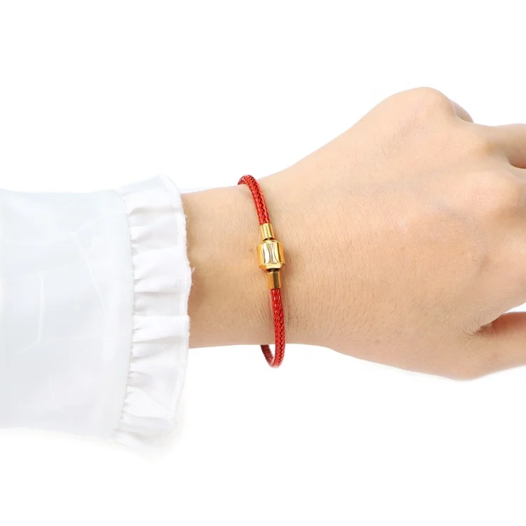 High quality Personalized stainless steel 3mm wire rope leather cords Bracelet for DIY slide clasp beads Friendship Bracelet