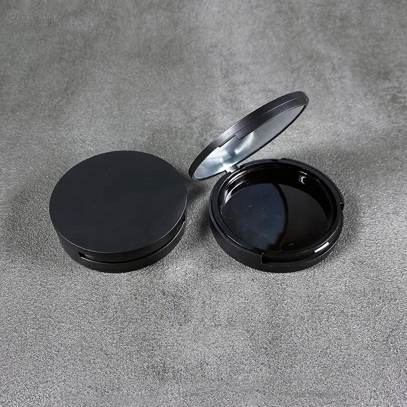 Stock 100pcs Round 59mm Pan Single Double Layers Powder Compact Case Packaging Custom Private Label Eyelashes Box Packaging