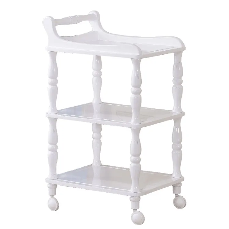Wholesale Factory cheap beauty salon tattoo wooden three-tier trolley for hairdresser