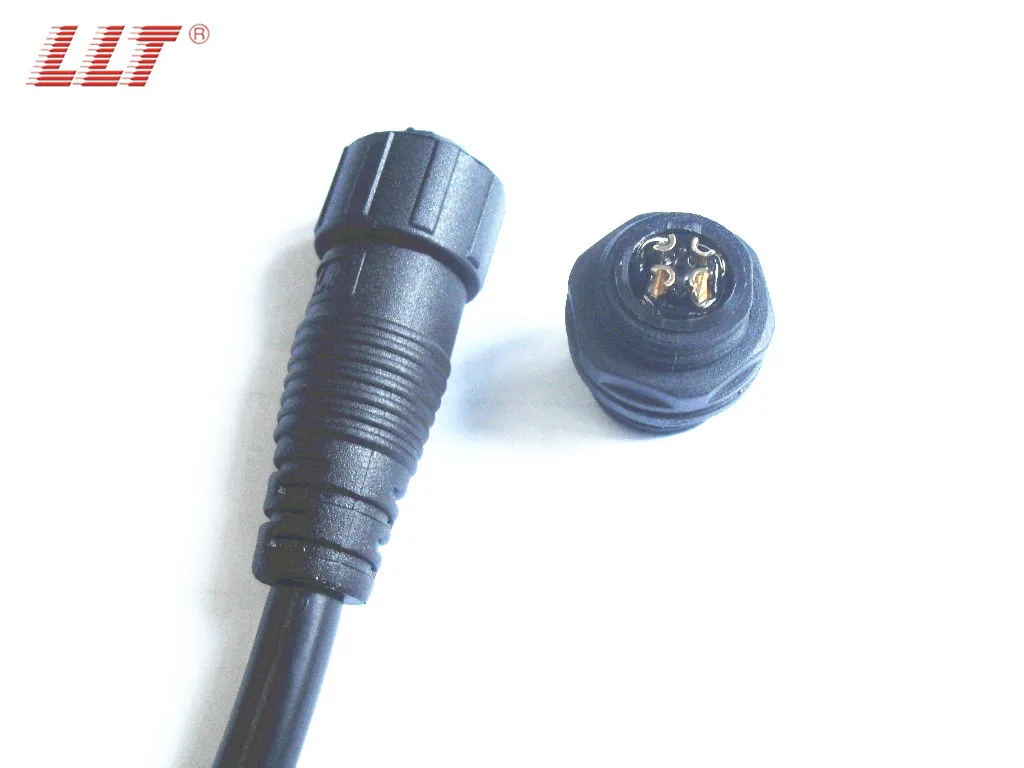 LLT M16 waterproof ac dc power adapter connector with 2 3 4 pin