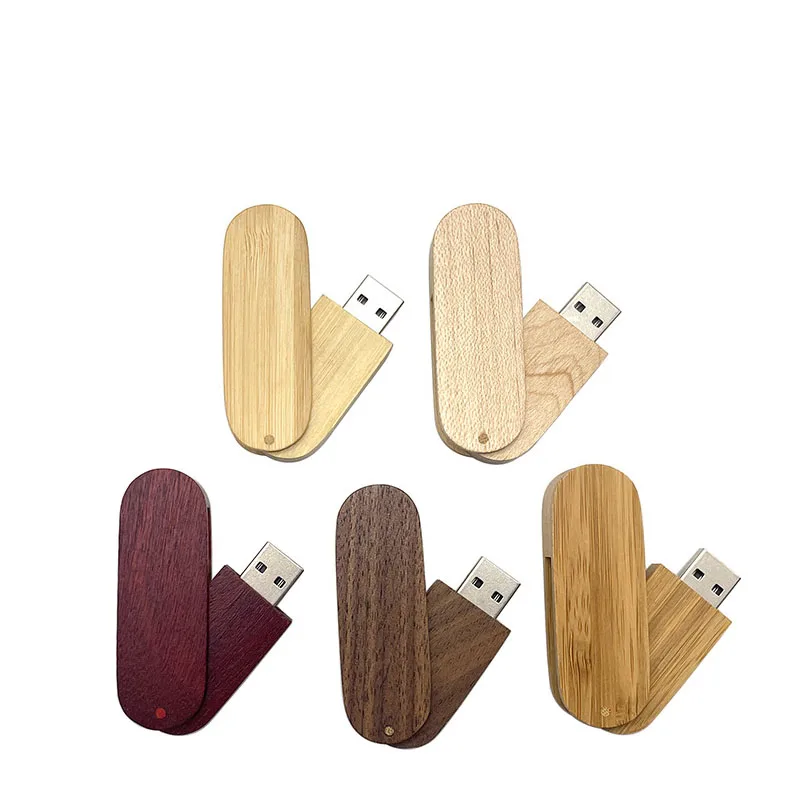 High Quality Business Custom Gift USB Flash Drive with Laser Engraved Wooden Box Cheap Promotion USB 3.0 Interface