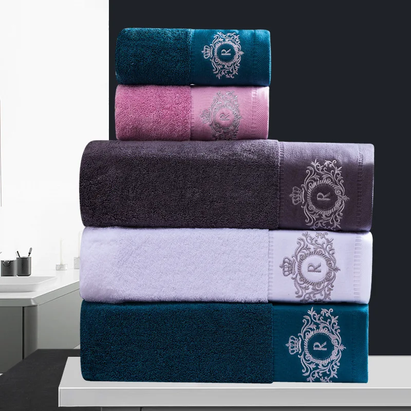 3pcs Hot Customized Logo face towel Bath Towel Set Spa Pool Bathroom Super Soft Absorbent spa microfiber towel set