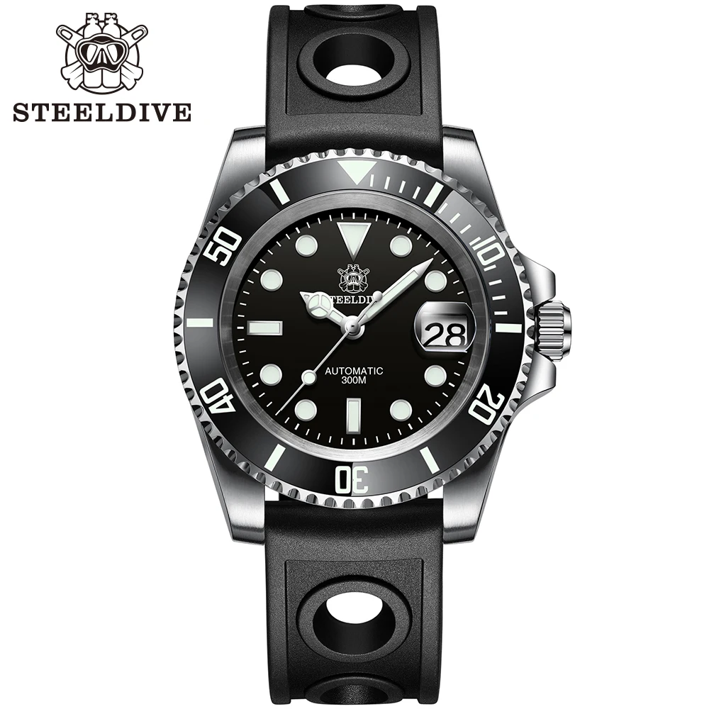 SD1953 Steeldive Brand 2020 New Arrival 41MM Stainless Steel Case Ceramic Bezel NH35 Automatic Mens Dive Wristwatch