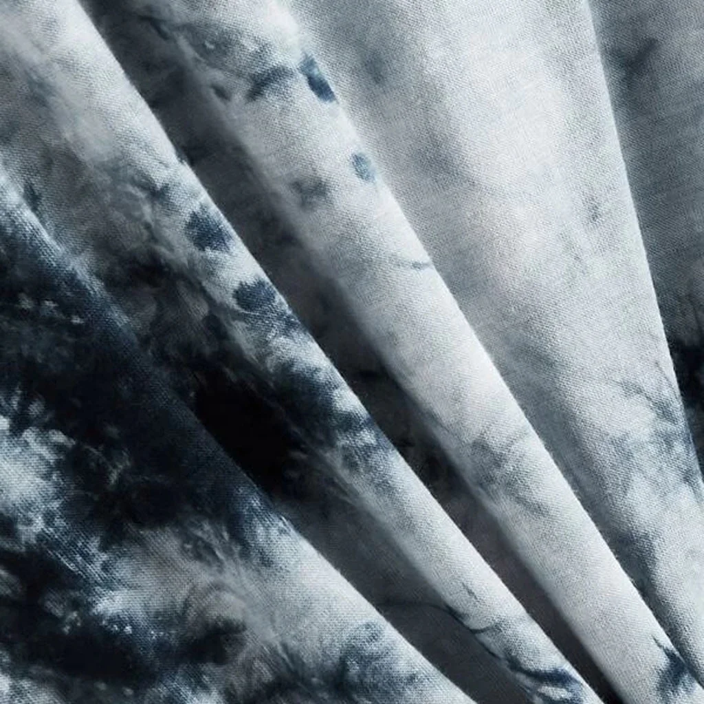 Summer New Style European And American Ink Woman Tie Dye Short Sleeve Loose Irregular Crop T Shirt For Women