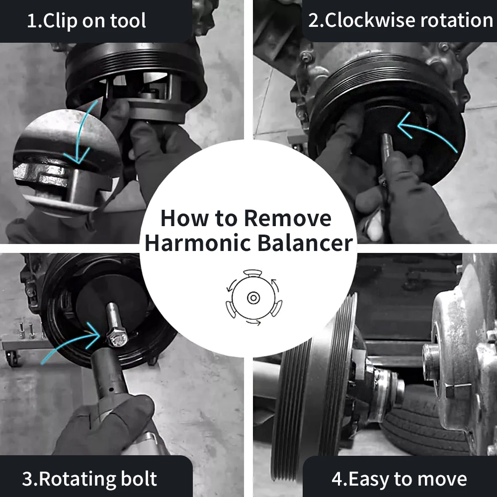 25264 Harmonic Balancer Puller Crank Pulley Puller Removal Tool for Jeep Chrysler GM Dodge