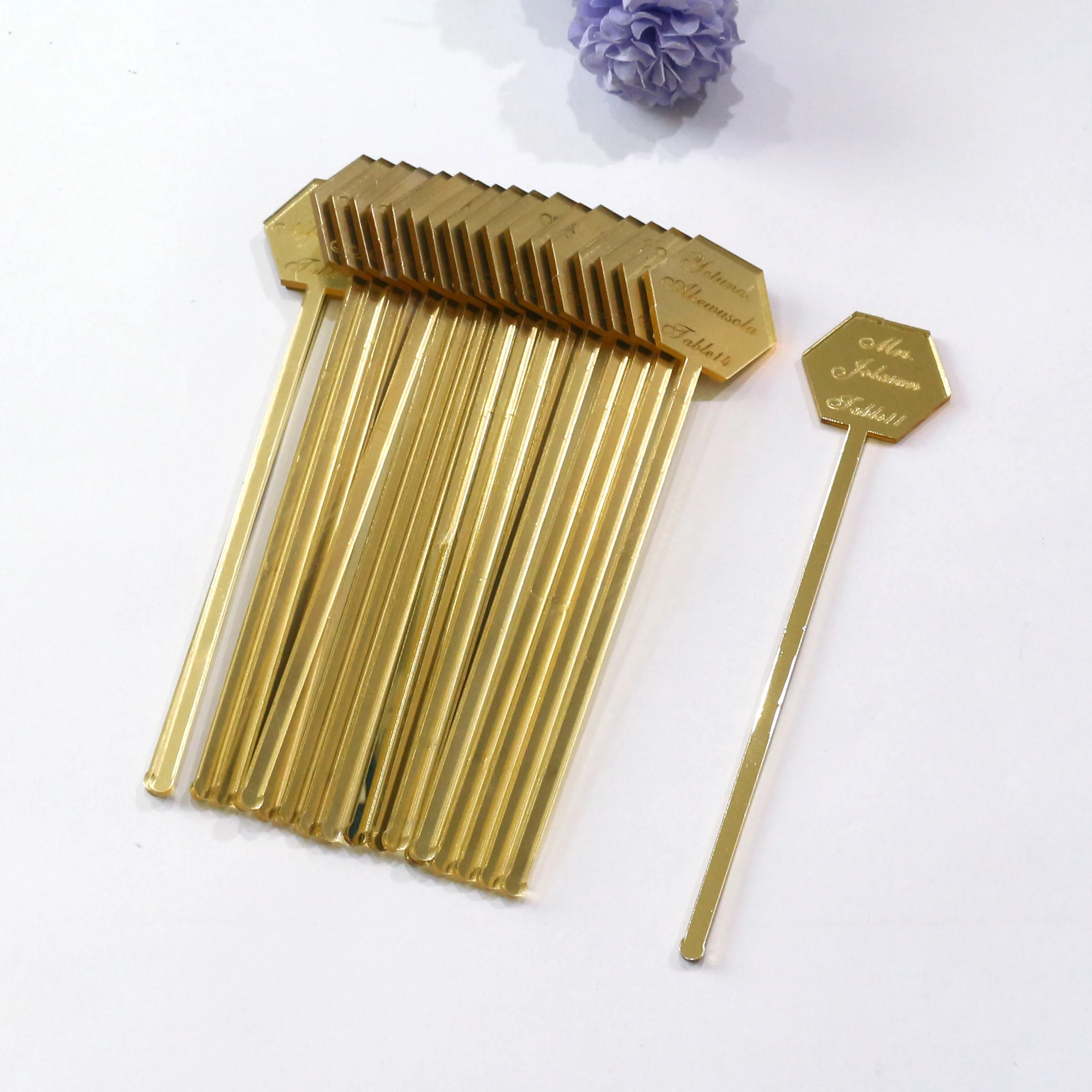 Personalised Drink Stirrers Stag Do Hen Party Decorations with customized different names custom stirr sticks