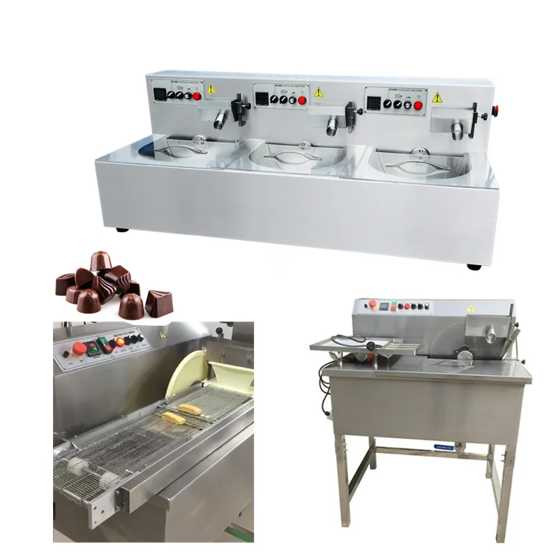 High quality small table top 5 kg 30kg 1kg 10l 80kg 100l 5 kg continuous tempering machine chocolate with shaking tray waterfall