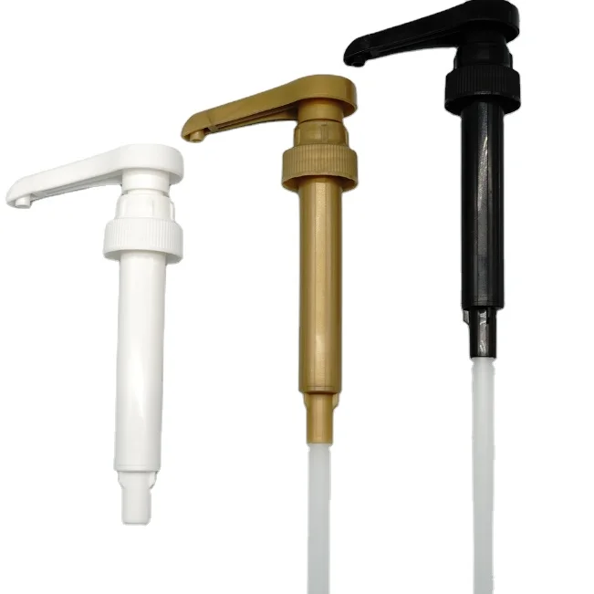 Plastic Sugar Sauce Food Syrup Dispenser Pump 28/400 With 16oz 500 ml Plastic Coffee Syrup Dispenser Bottle