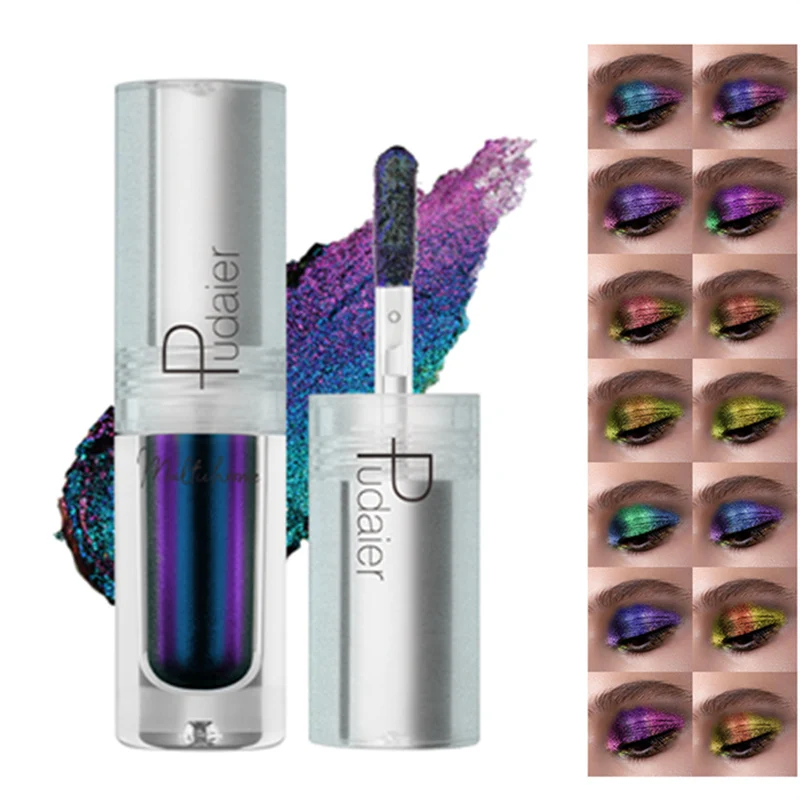 Оптовая продажа новые 19 видов цветов дуохромные многохромные тени для век пигмент-хамелеон косметика частная этикетка жидкие