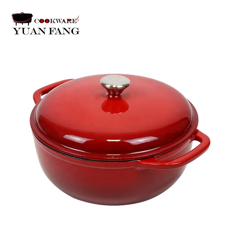 Hot Selling Nonstick Cookware 28CM Cooking Pot Dutch Oven Enameled Cast Iron Casseroles Pot with Lid