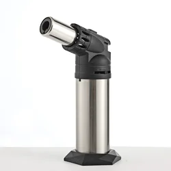 New Trending Reversible Cigar Blue Flame Smoking Accessories Adjustable Gas Lighter Gun Welding Butane Gas Torch