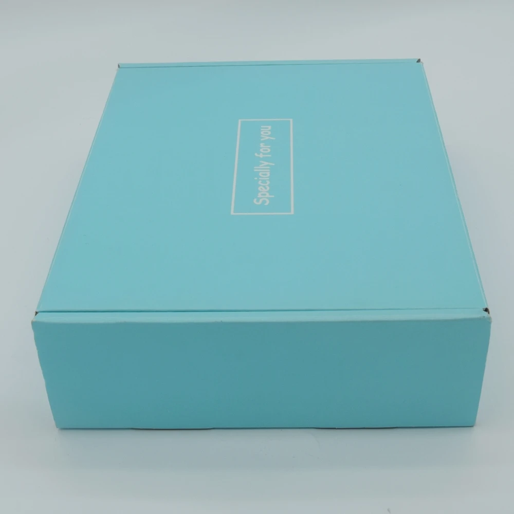 Custom Logo Printed Flat Paper Packaging Box Corrugated Carton Cardboard Folding Kraft Mailer Shipping Mailing Box