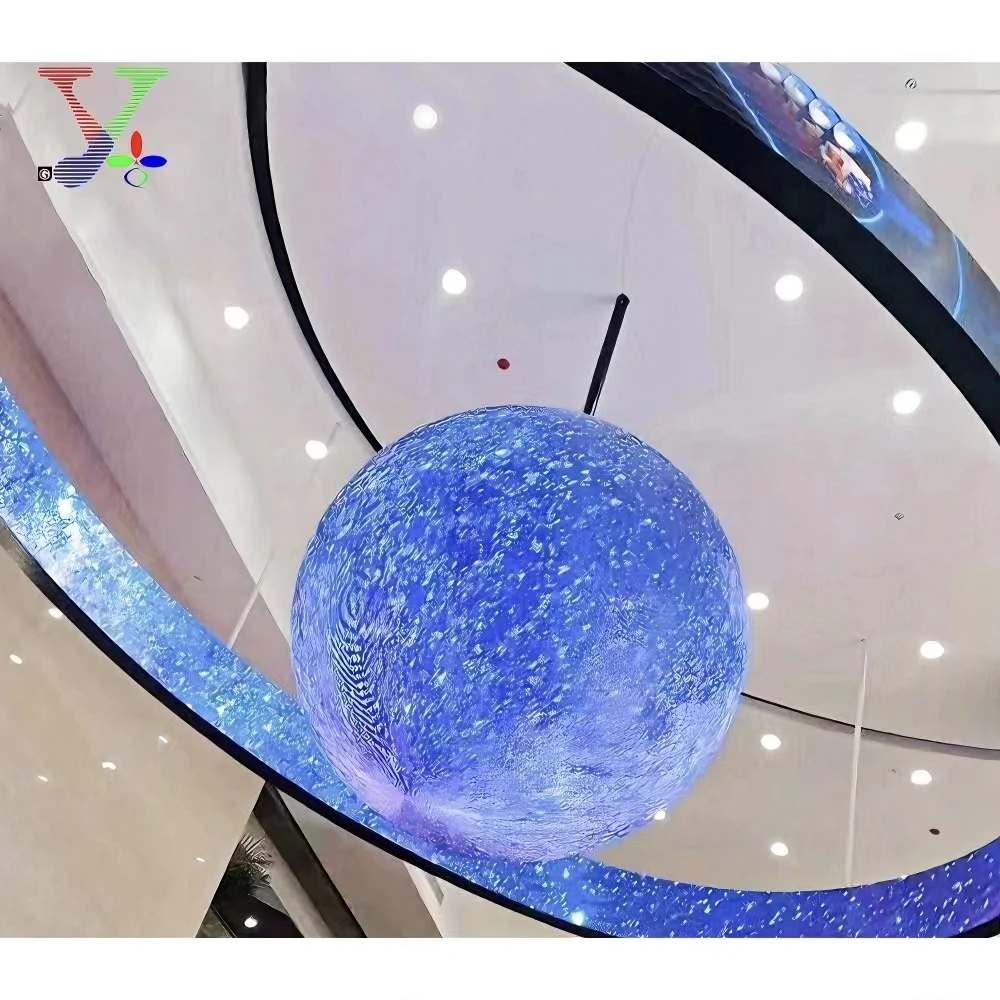 P1.25 P1.5 P1.8 P1.9 P2 P2.5 P3 P4 indoor sphere led displays 360 degree flexible full color indoor ball sphere 3D led screen