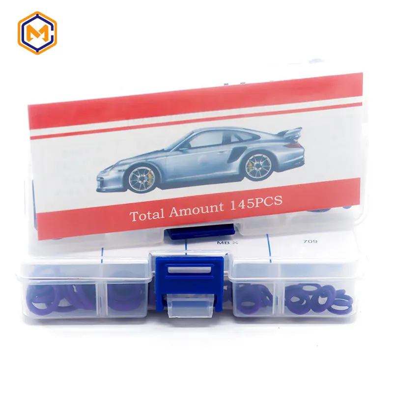 Car air conditioner oring kit repair kit 145 pieces oring box