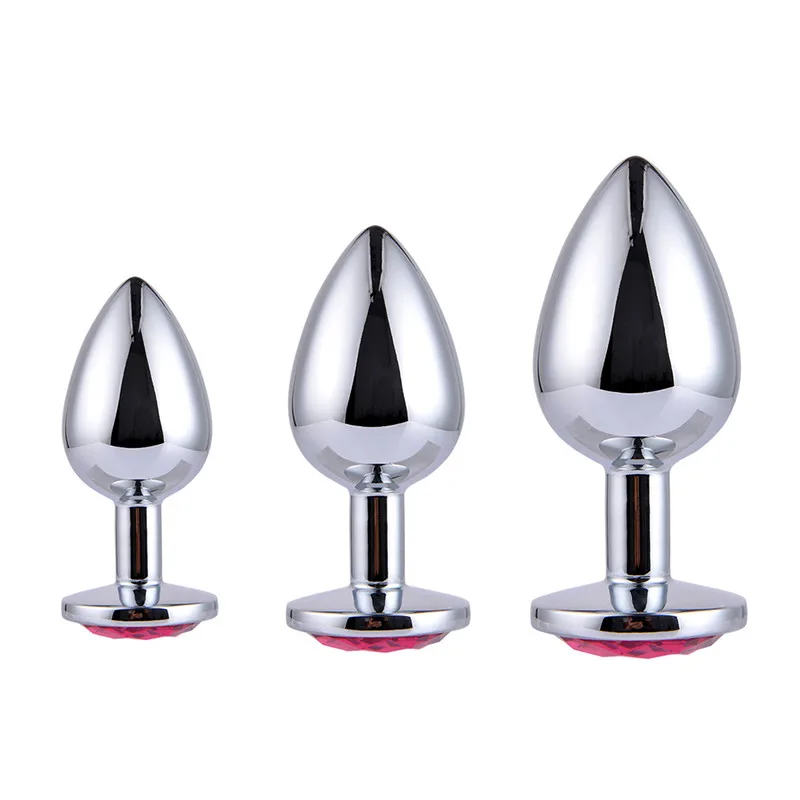 female Butt Plug Anal, Bead Anus Dilator Anal Toys Metal Anal Plug with Crystal Jewelry Smooth Touch Men Women/