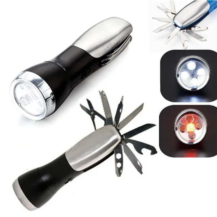 10 IN 1 Multi-Function Tool Flashlight Outdoor Emergency camping hiking Survival multi tool led torch
