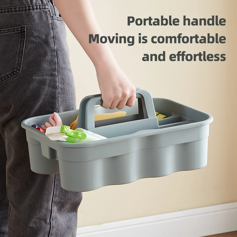 Factory Wholesale Plastic Hand-hold Storage Cleaning Bucket Caddy Organizer Hotel Cleaning Tray Tote Tool Bucket Tool Organizer
