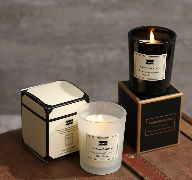 Best Selling Scented Luxury Wax Candles In Glass Jar Aromatic candles Customized Scented Candle aromatherapy Cotton wicks Bath