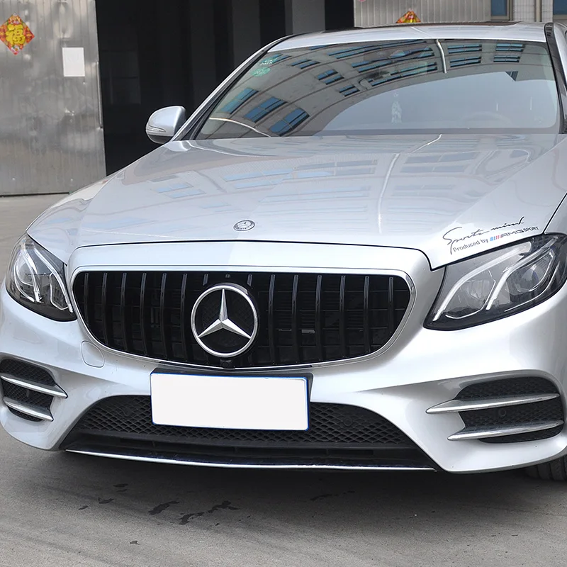 Panamericana GT Front bumper grill Car mesh Grille for mercedes for benz W213 E class 2016-2020 amg E63 style chrome black color