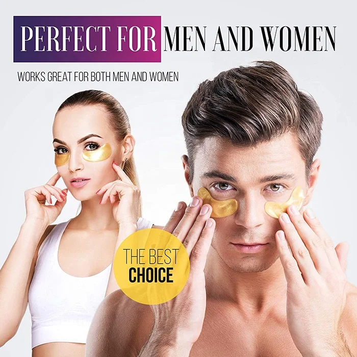 
OEM/ODM 24K Gold Collagen Under Eye Mask Dark Circle Remove Eye Mask Patches 