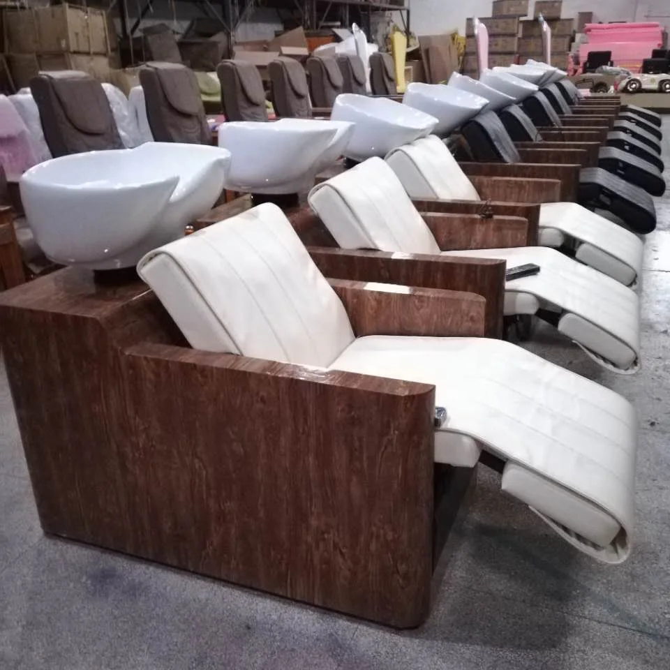 Electric Shampoo chair hair salon furniture reclining shampoo chair with footrest