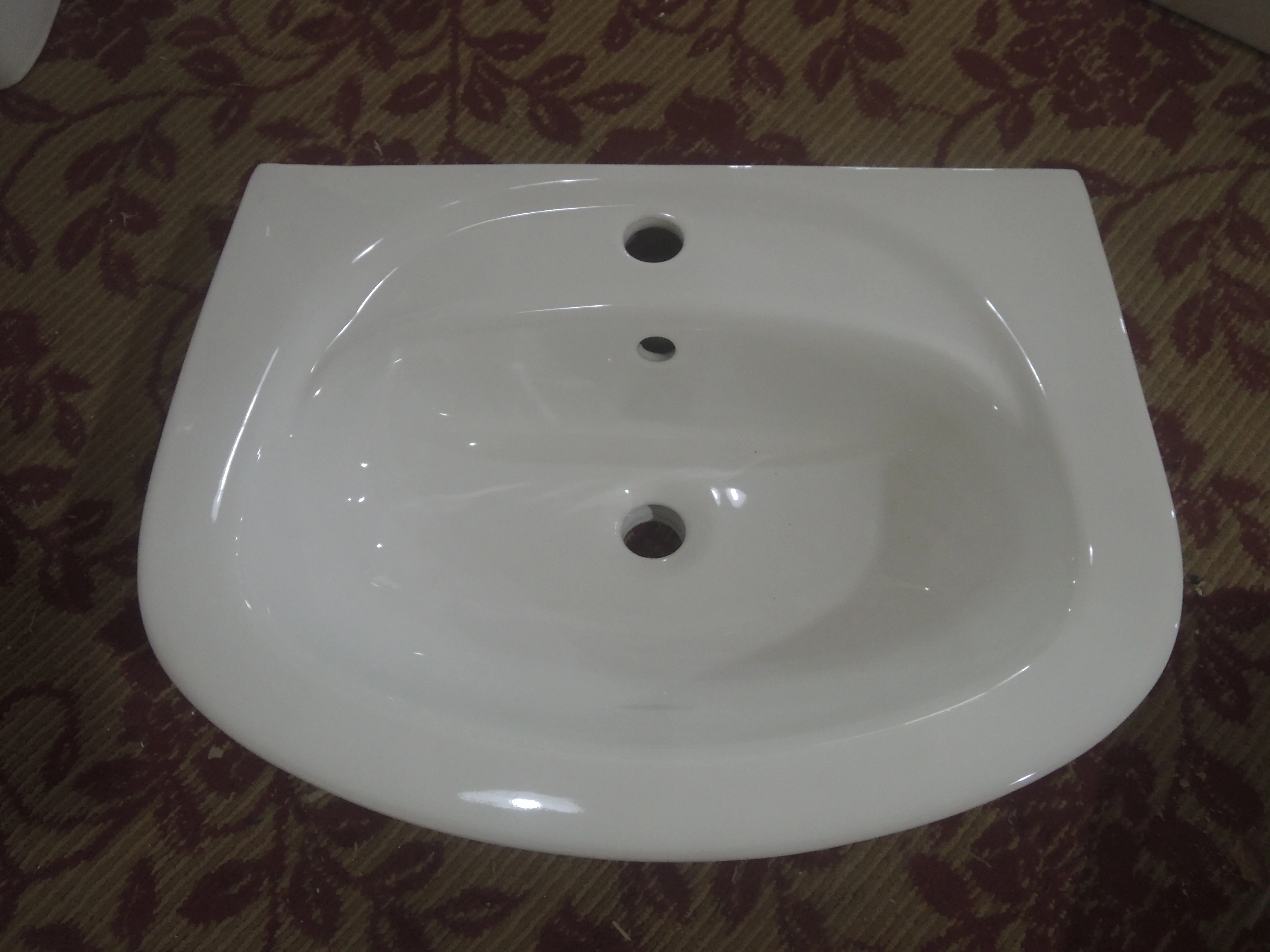 Single-hole Hotel Sanitary Ware Floor Mounting Soild Porcelain Bathroom Pedestal